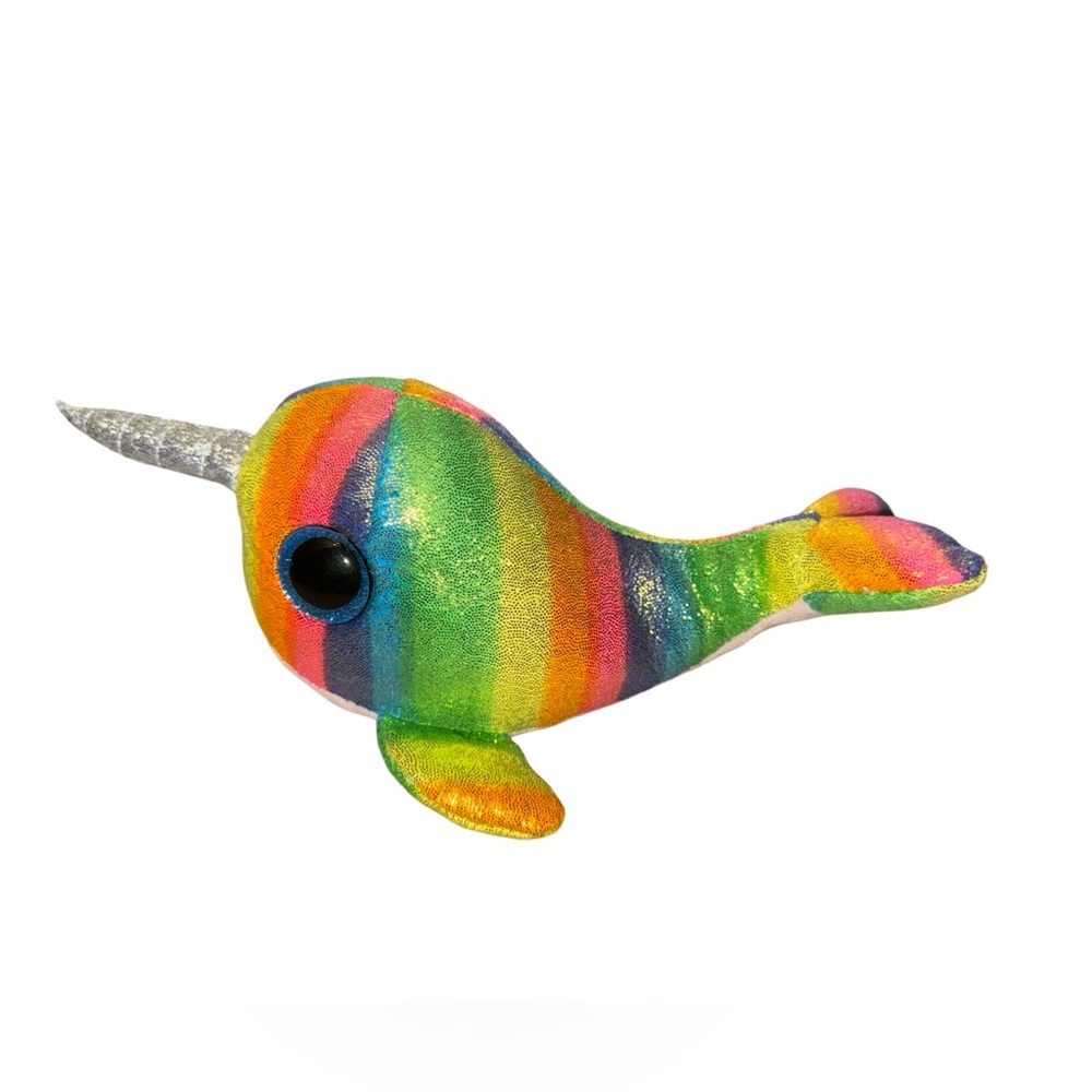 Ty Beanie Boos Nori the Narwhal Rainbow Plush Toy